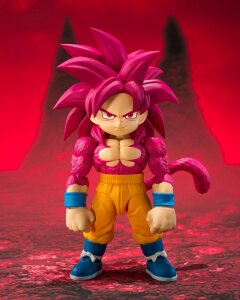 Dragon Ball Daima S.H.Figuarts Actionfigur Super Saiyan Level 4 Son Goku (mini) 8 cm