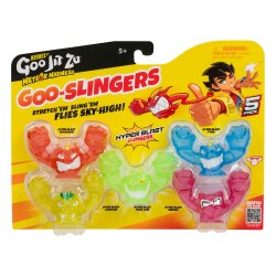 Heroes of Goo Jit Zu Meteor Madness Dehnbare Figuren 5er-Pack Goo Slingers Hyper Blast Slingers 5 cm