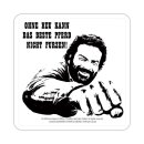 Bud Spencer Bierdeckel aus Blech Faust Pferd 10 x 10 cm