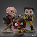 Deadpool & Wolverine Mini Co. PVC Figur Deadpool and Wolverine set Unmasked 14 cm