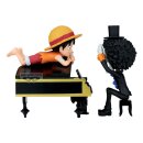 One Piece WCF Log Stories PVC Statue Luffy & Brook 8 cm