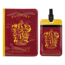 Harry Potter Kofferanhänger & Reisepass-Halter Set Gryffindor  - Beschädigte Verpackung