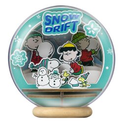 Die Peanuts Puremind Modellbausatz Wooden Theater Globe Snow Drift