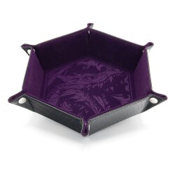 CritStones Faltbarer Würfelteller Dragon Skin Edition Purple