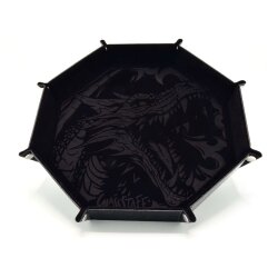 CritStones Faltbarer Würfelteller Dragon Skin XL Edition Black