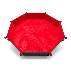 CritStones Faltbarer Würfelteller Dragon Skin XL Edition Red