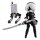 NieR: Automata Ver1.1a Desktop Army Actionfigur 2B 8 cm