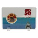 Jaws Sammelmünze 50th Anniversary 24k Gold Plated Limited Edition