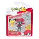 Pokémon First Partner Battle Figure Set Figuren 3er-Pack Pichu, Machollo & Snibunna