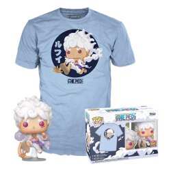 One Piece POP! & Tee Vinyl Figur & T-Shirt Set Luffy Fifth Gear Größe L