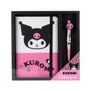 Sanrio Notizbuch mit Kugelschreiber Geschenk-Set Kuromi