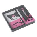 Sanrio Notizbuch mit Kugelschreiber Geschenk-Set Kuromi