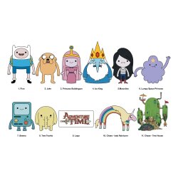 Adventure Time 3D PVC-Taschenanhänger Series 1 Display (24)