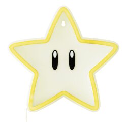 Super Mario LED Wandleuchte Super Star Neon