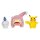 Pokémon Battle Figure Set Figuren 3er-Pack Pikachu (Weiblich), Lichtel, Flegmon 5 cm