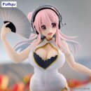 Super Sonico Trio-Try-iT PVC Statue White China Dress Ver. 21 cm