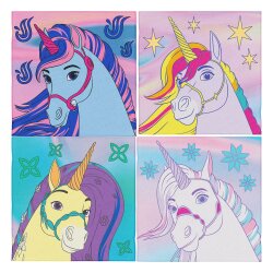 Unicorn Academy Magische Mini-Handtücher 30 x 30 cm Display (36)