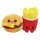 Yummis Together Plüschfiguren 2er-pack Burger & Pommes in Take Away Bag 21 cm
