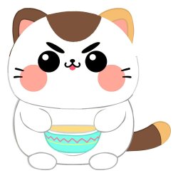 Funny Cat Plüschfigur Cat with Soup 25 cm