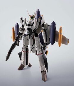 Macross Hi-Metal R Actionfigur VF-0S Phoenix (Roy Focker Use) & QF-2200D-B Ghost Set 14 cm
