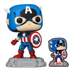 Avengers: Beyond Earths Mightiest POP! Vinyl Figur Captain America with Pin 9 cm