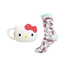 Sanrio Set 3D Tasse und Socken Hello Kitty