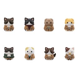 Attack on Titan Mega Cat Project Minifiguren Attack on Tinyan Gathering Scout Regiment danyan! 3 cm Blind Box Display (8) (Repeat)