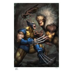 Marvel Kunstdruck Wolverine vs Sabretooth 41 x 61 cm - ungerahmt