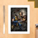 Marvel Kunstdruck Wolverine vs Sabretooth 41 x 61 cm -...