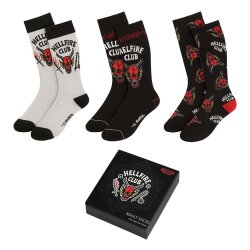 Stranger Things Socken 3er-Pack 38-45 Hellfire Club