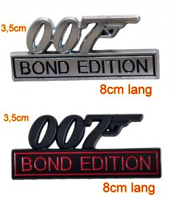 James Bond 007 Autoaufkleber 3D Aufkleber 3D silber / schwarz