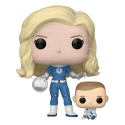 The Fantastic Four: First Steps POP! & Buddy Marvel Vinyl Figur Invisible Woman & Franklin 9 cm