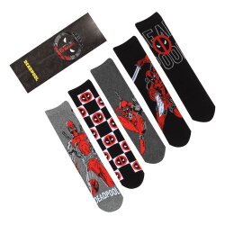 Marvel Socken 5er-Pack Deadpool S-M