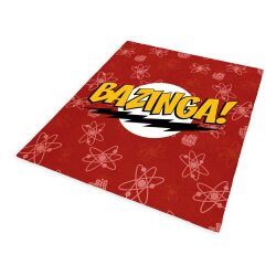 The Big Bang Theory Kuschelige Fleecedecke Bazinga 180 x 200 cm