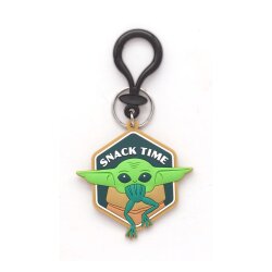 Star Wars Soft Touch PVC Taschenanhänger Baby Yoda Snackzeit