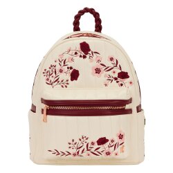 Loungefly Midi-Rucksack Cream & Red Floral