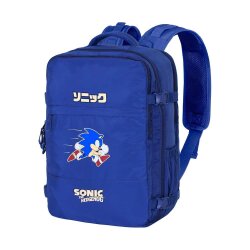 Sonic The Hedgehog Mercury Travel Rucksack Sega Action Blue Large