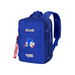 Sonic The Hedgehog Mercury Underseat Cabin Bag Rucksack Sega Action Blue
