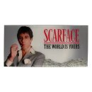 Scarface Glasposter The World Is Yours (Grey Background)...