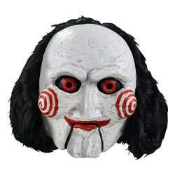 Saw Latex-Maske mit Kunsthaar Billy Puppet