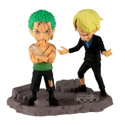 One Piece WCF Log Stories PVC Statue Roronoa Zoro & Sanji 8 cm
